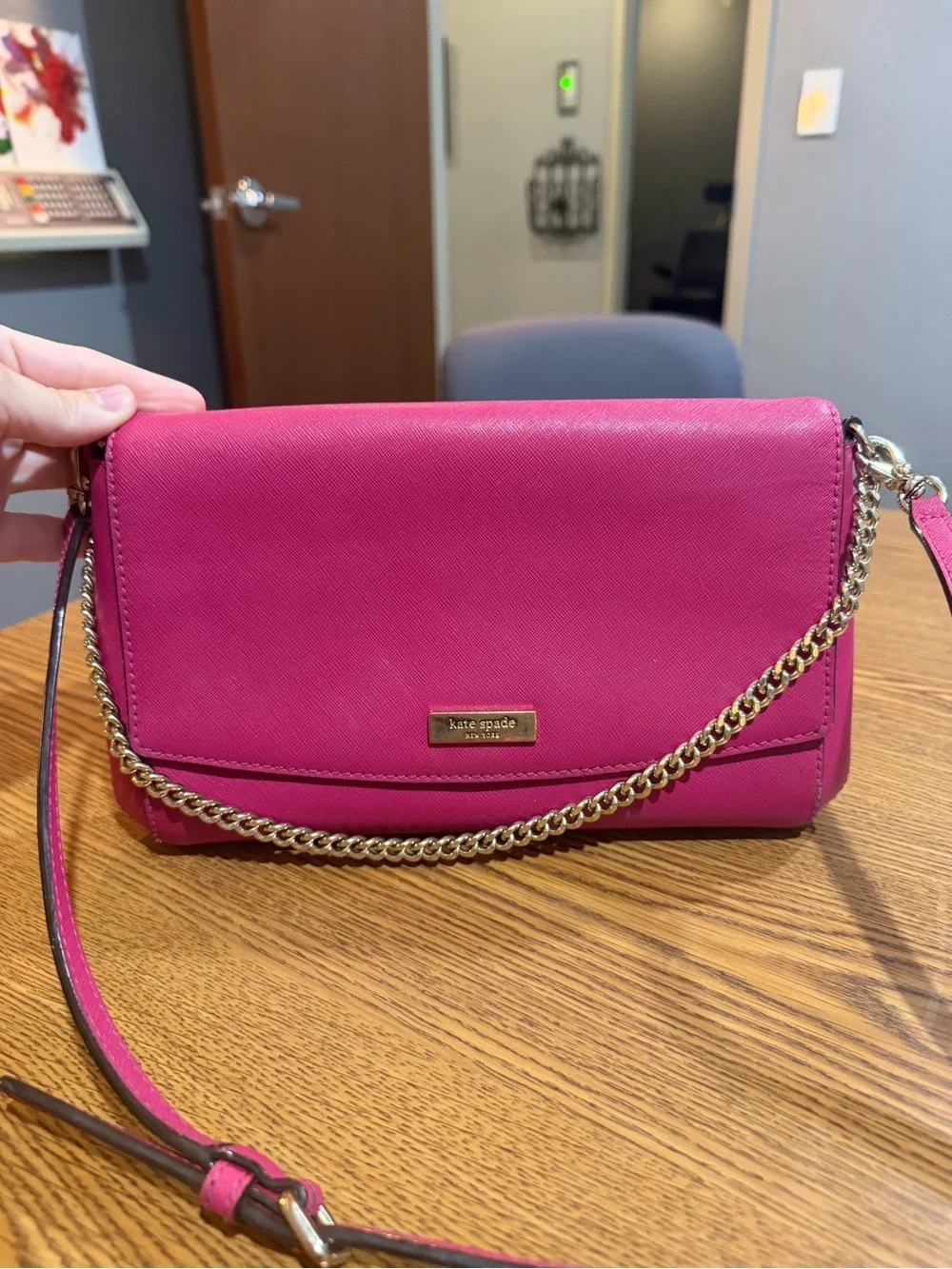 Kate Spade Pink Crossbody Chain Purse